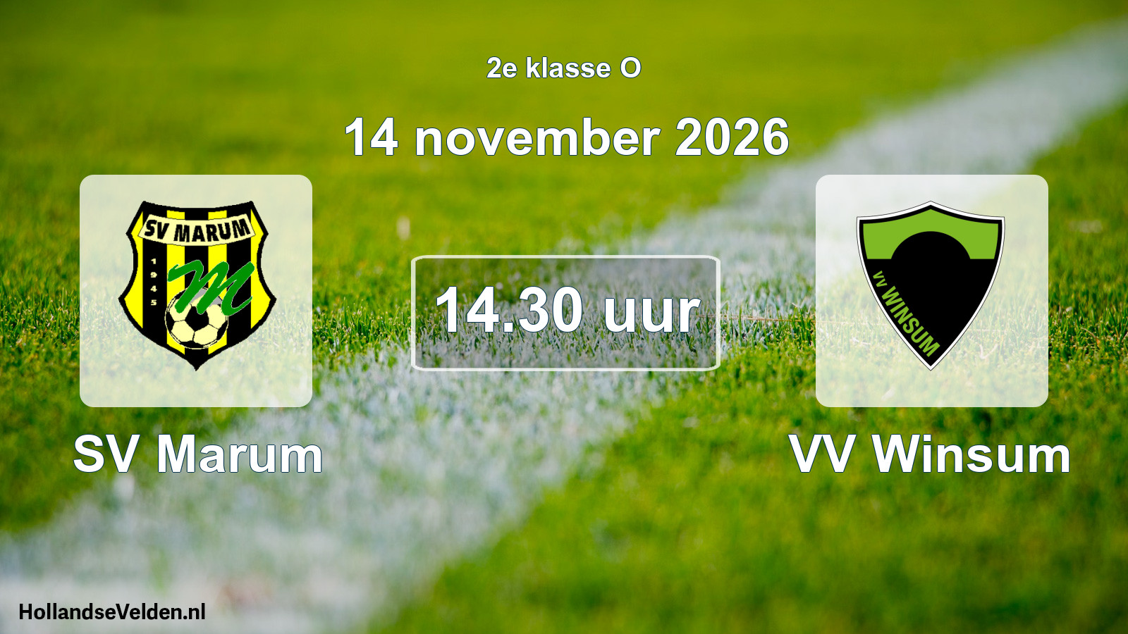 Geplande wedstrijd: SV Marum - VV Winsum (14 november 2026)