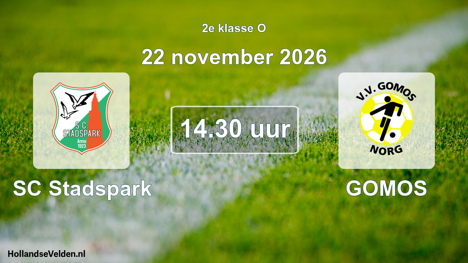 Scheduled Match: SC Stadspark - GOMOS (22 November 2026)