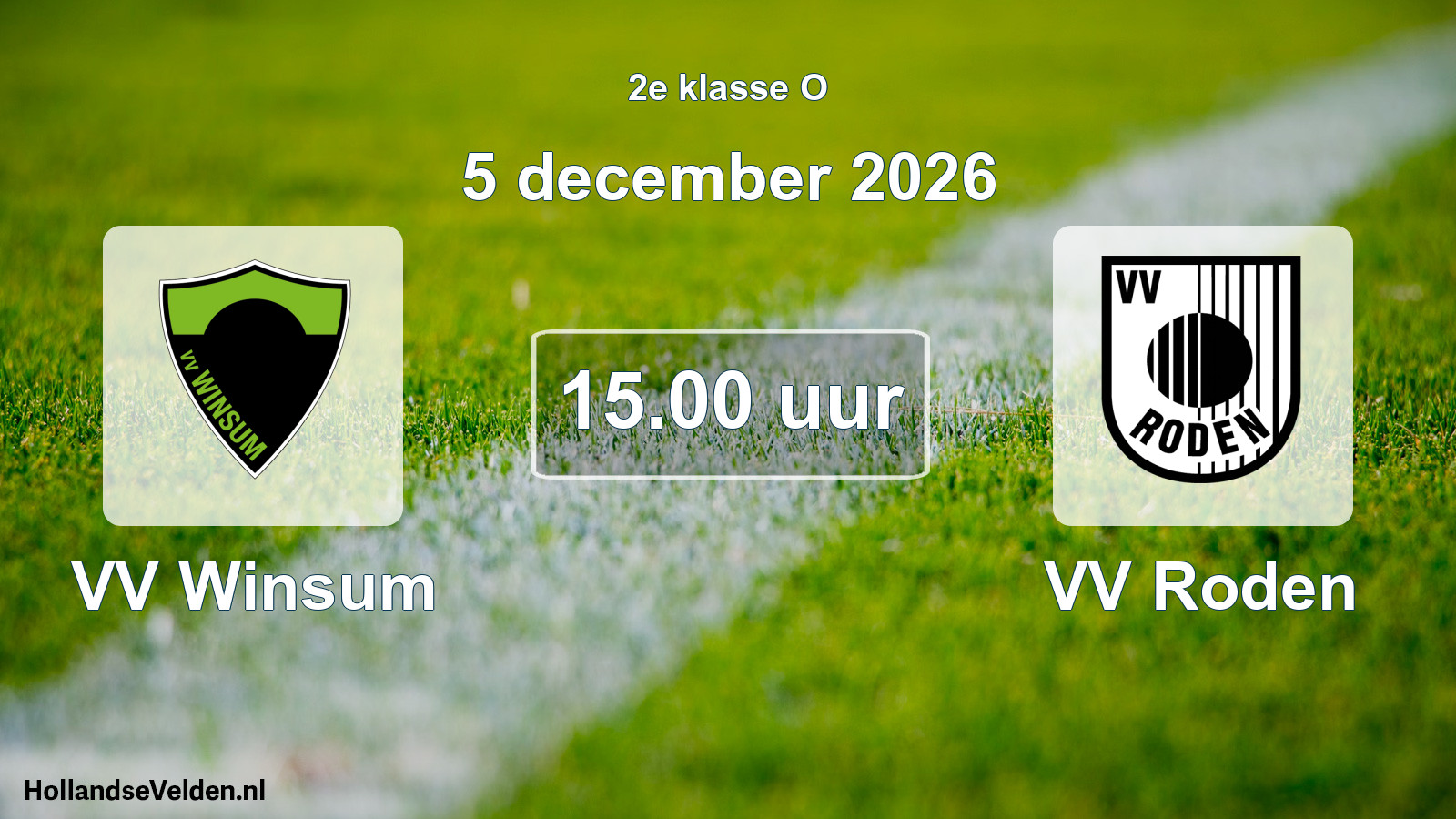 Geplande wedstrijd: VV Winsum - VV Roden (5 december 2026)