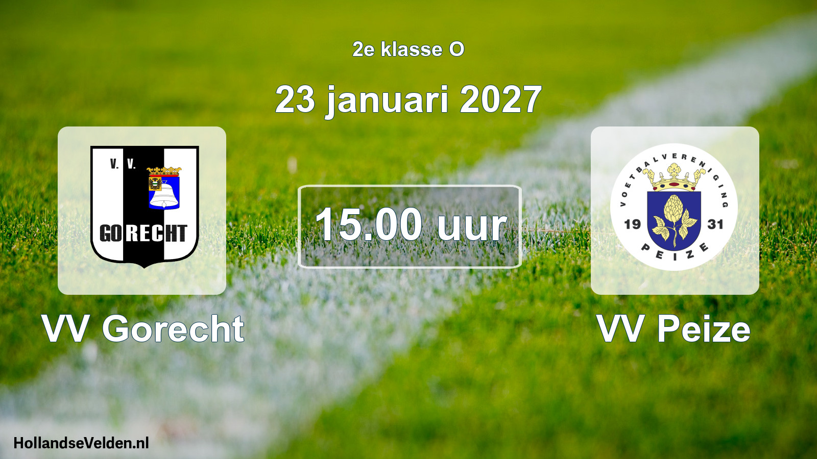 Geplande wedstrijd: VV Gorecht - VV Peize (23 januari 2027)
