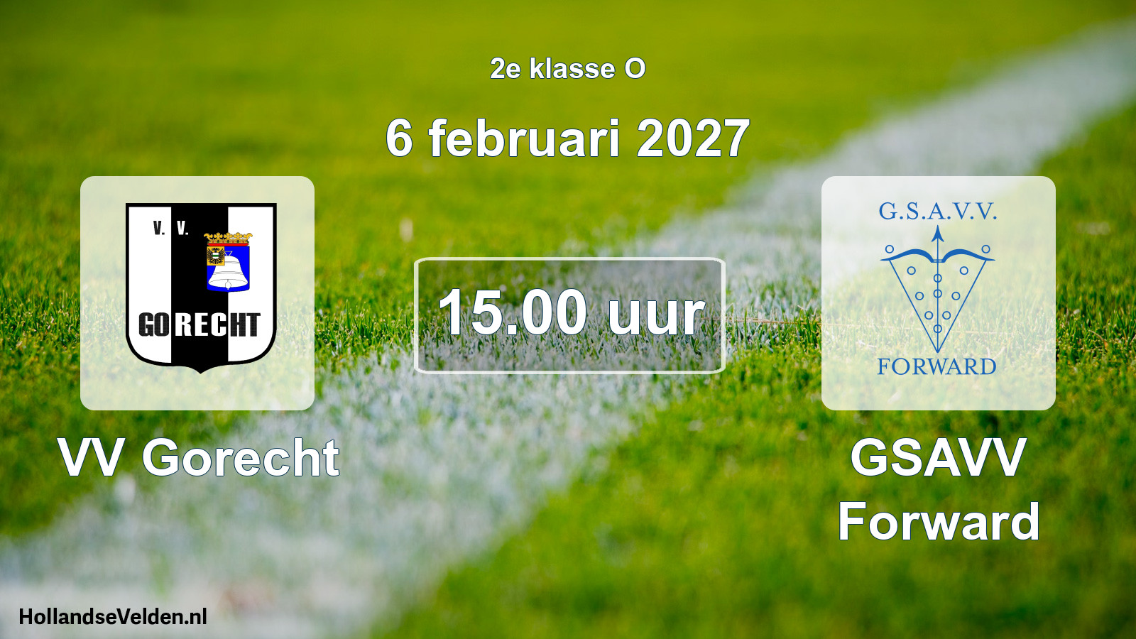 Geplande wedstrijd: VV Gorecht - GSAVV Forward (6 februari 2027)