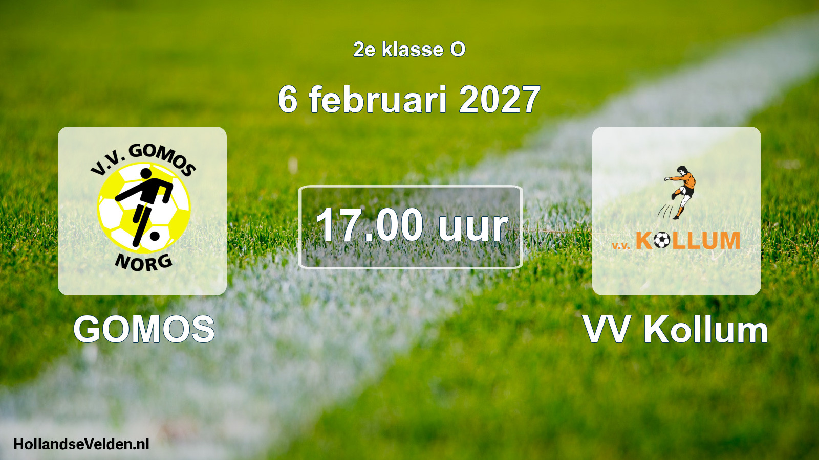 Geplande wedstrijd: GOMOS - VV Kollum (6 februari 2027)