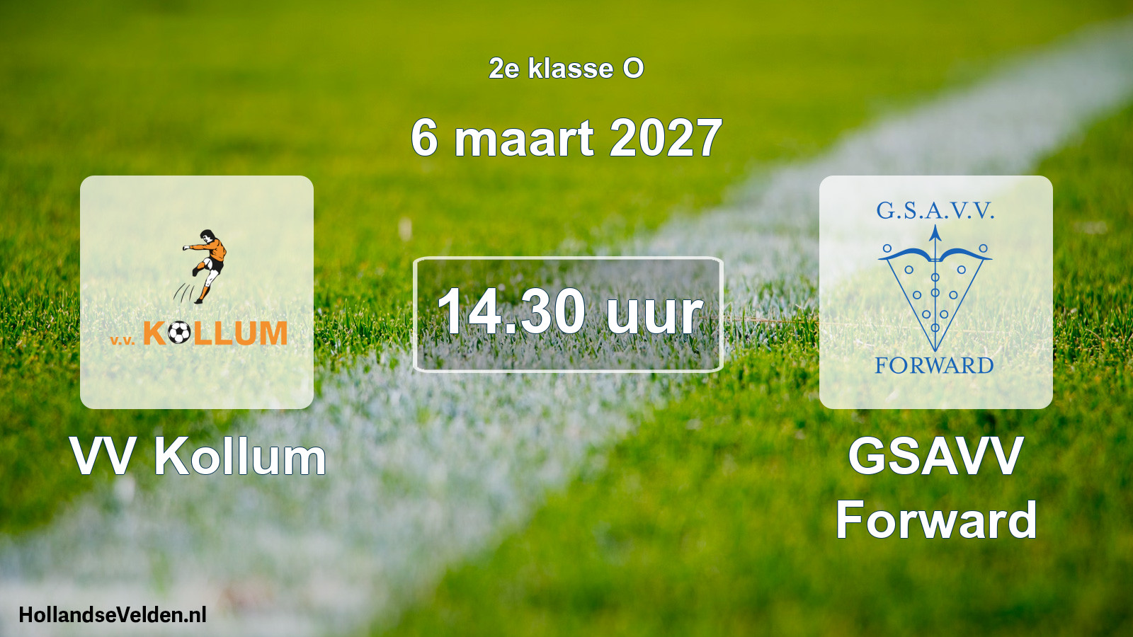 Geplande wedstrijd: VV Kollum - GSAVV Forward (6 maart 2027)