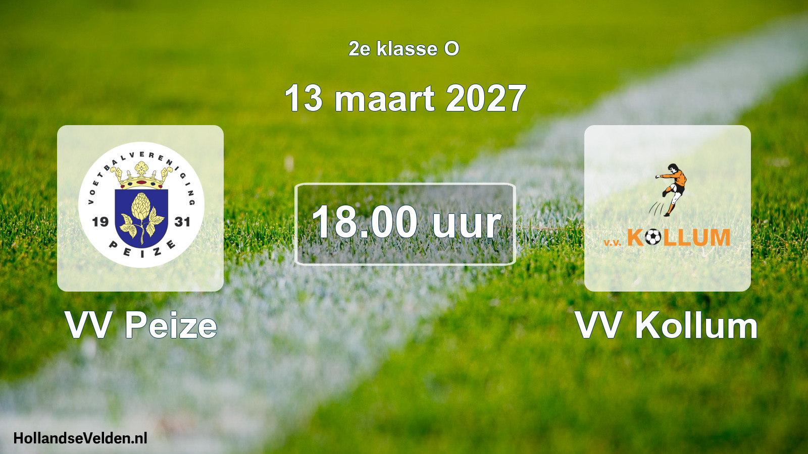 Scheduled Match: VV Peize - VV Kollum (13 March 2027)