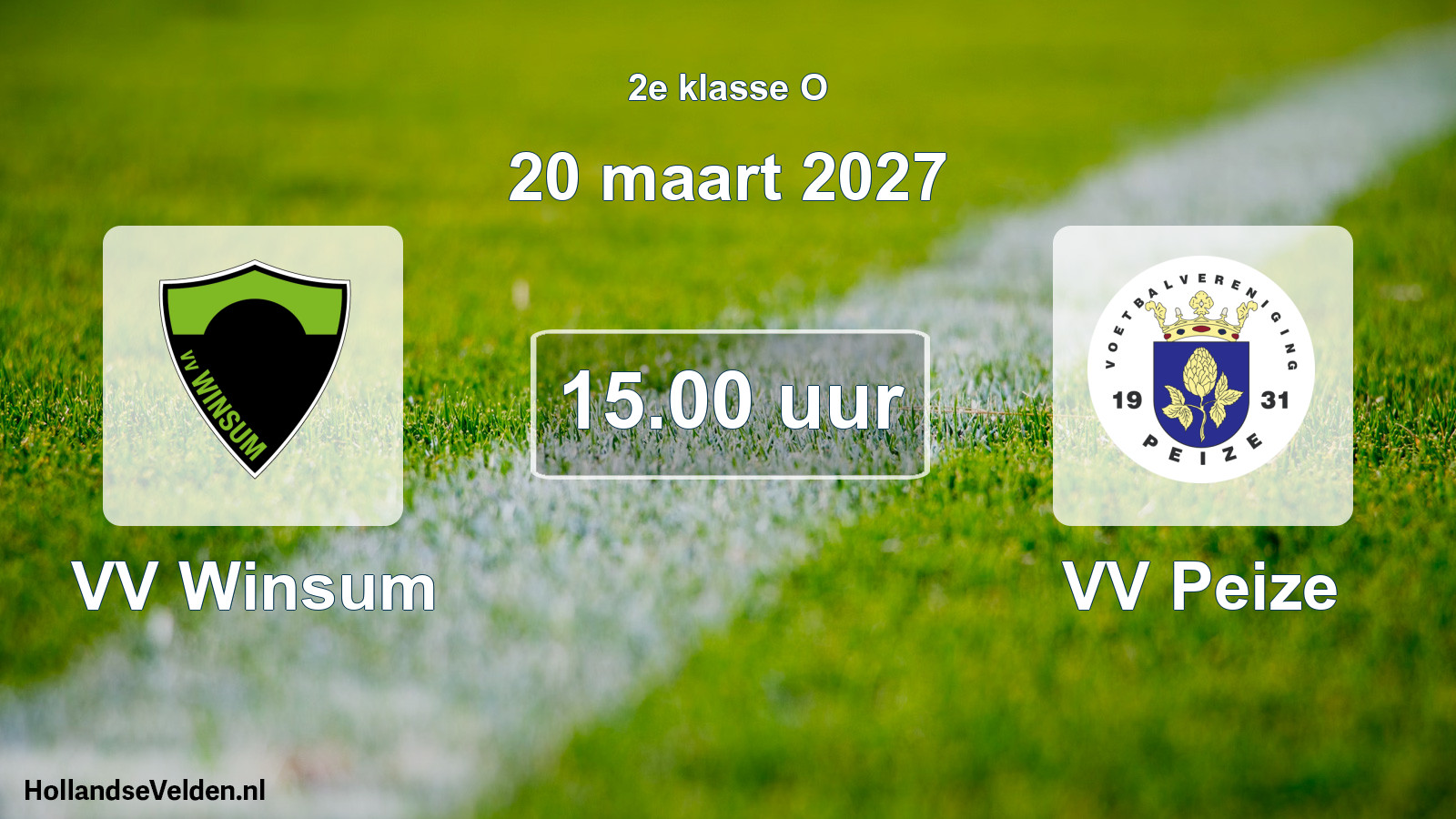 Geplande wedstrijd: VV Winsum - VV Peize (20 maart 2027)