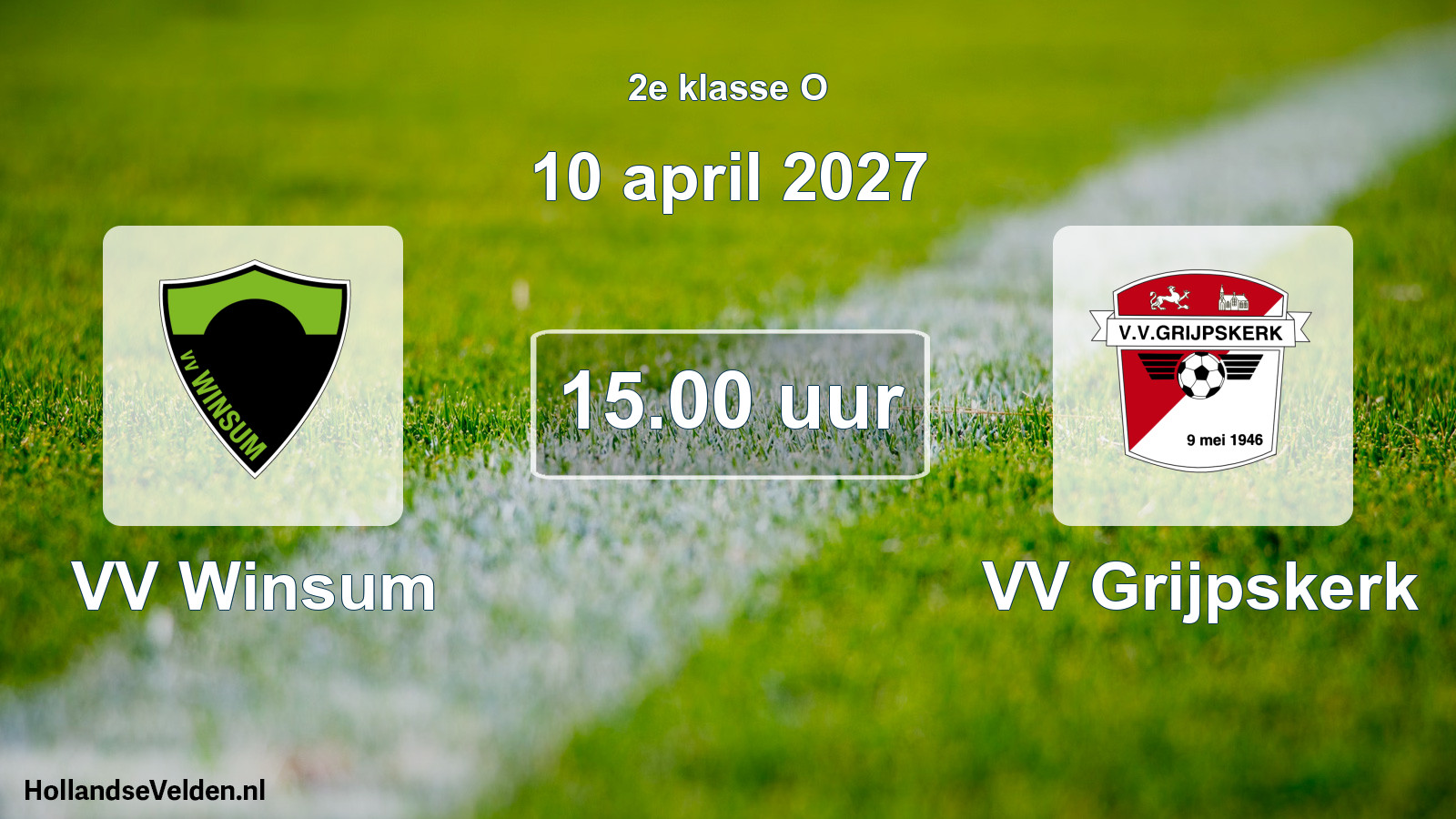 Geplande wedstrijd: VV Winsum - VV Grijpskerk (10 april 2027)