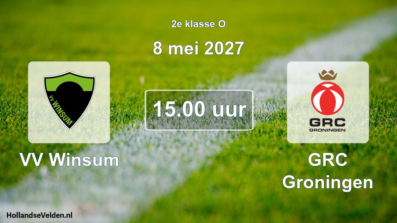 Geplande wedstrijd: VV Winsum - GRC Groningen (8 mei 2027)
