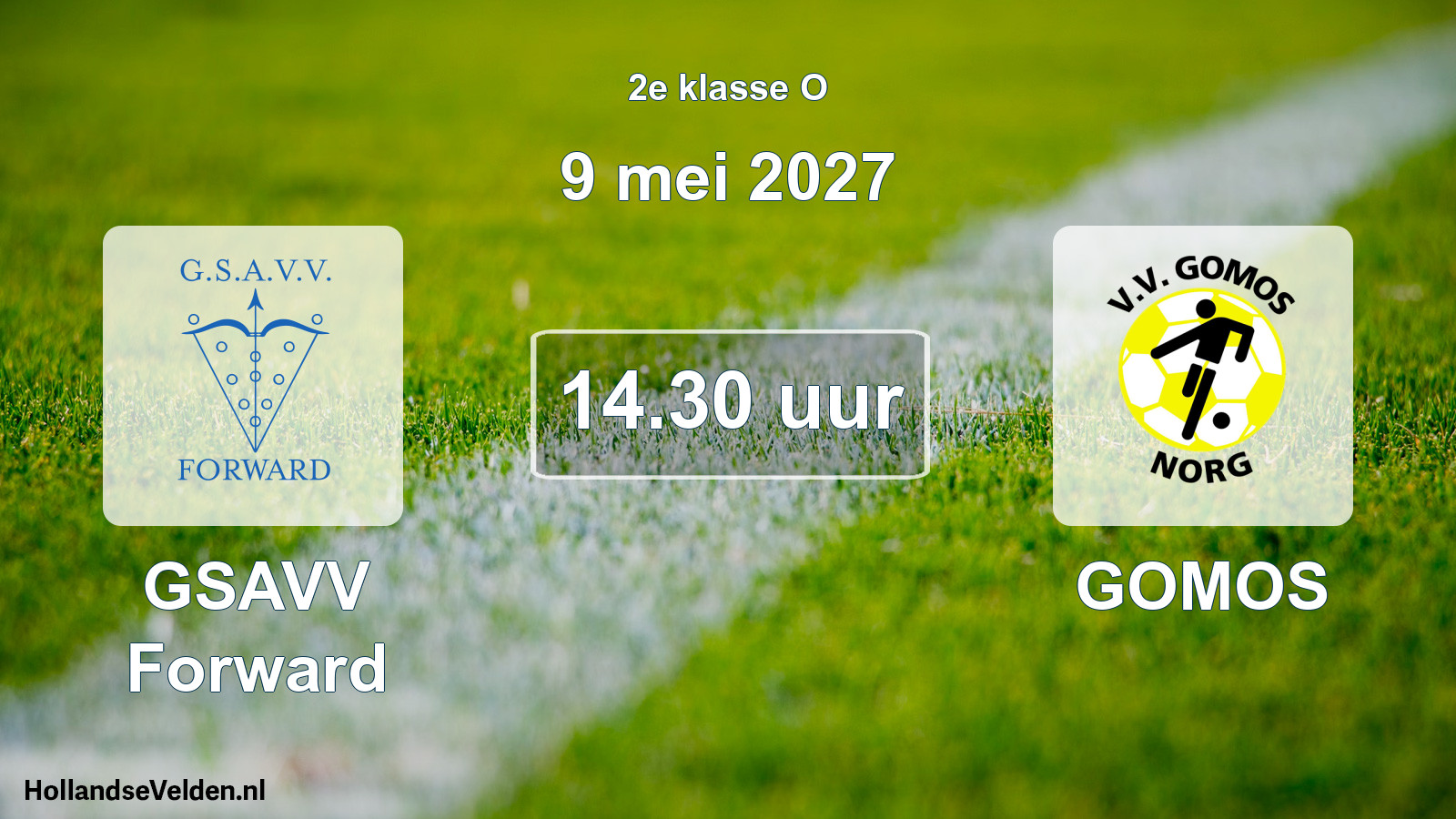 Geplande wedstrijd: GSAVV Forward - GOMOS (9 mei 2027)
