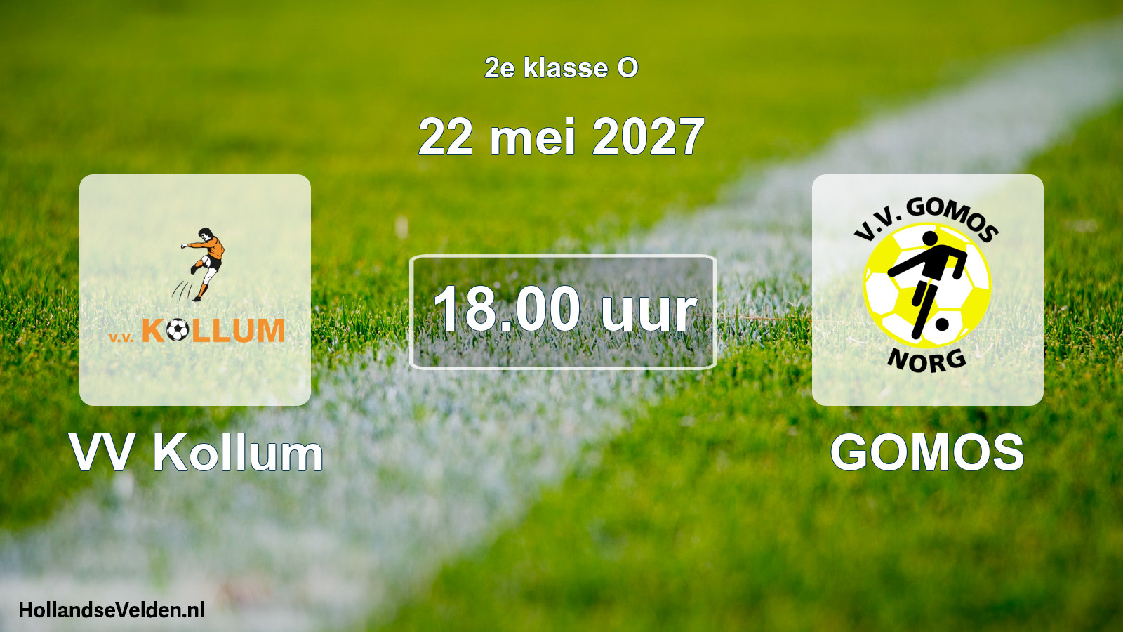 Geplande wedstrijd: VV Kollum - GOMOS (22 mei 2027)