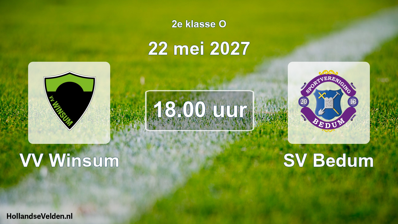 Geplande wedstrijd: VV Winsum - SV Bedum (22 mei 2027)