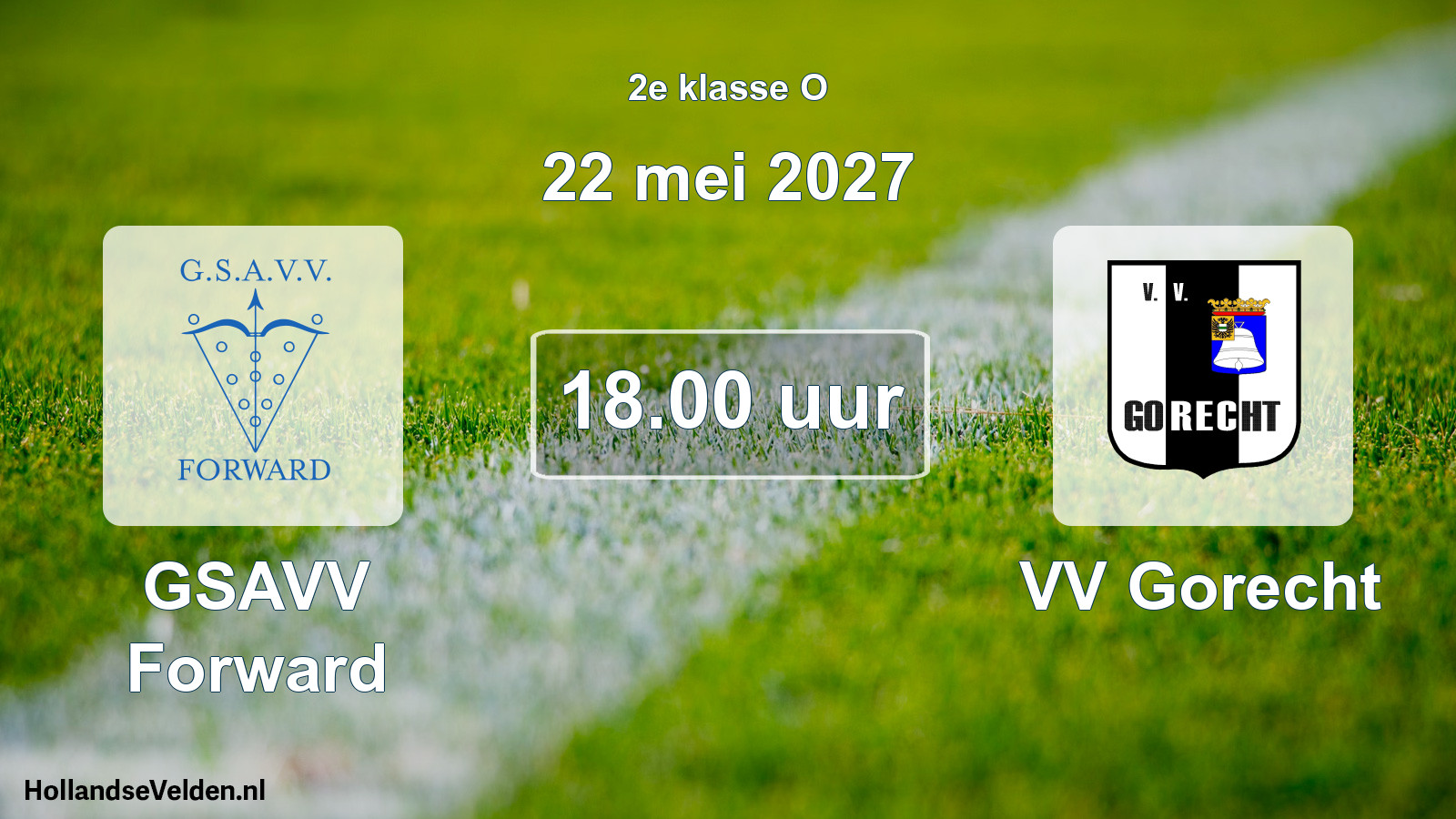 Geplande wedstrijd: GSAVV Forward - VV Gorecht (22 mei 2027)