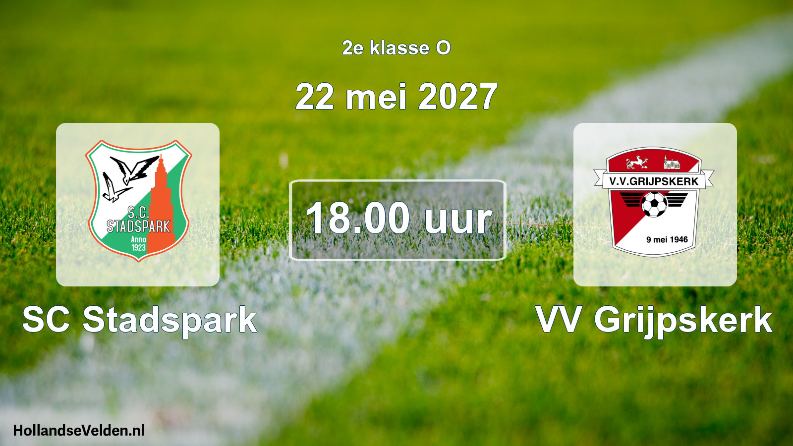 Geplande wedstrijd: SC Stadspark - VV Grijpskerk (22 mei 2027)