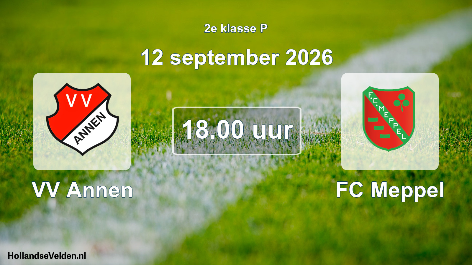 Geplande wedstrijd: VV Annen - FC Meppel (12 september 2026)