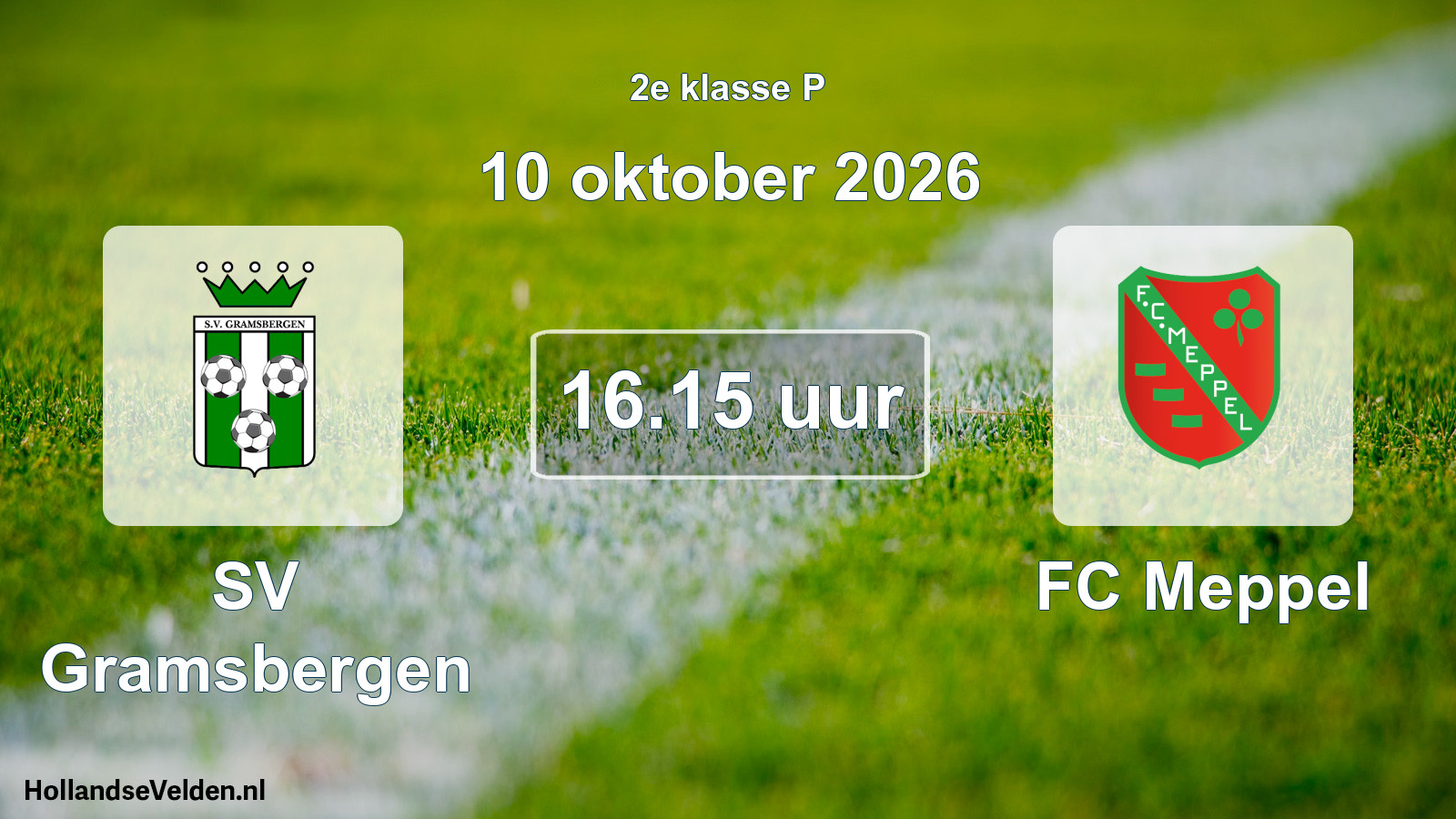 Geplande wedstrijd: SV Gramsbergen - FC Meppel (10 oktober 2026)