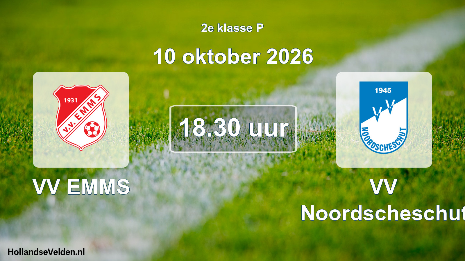 Geplande wedstrijd: VV EMMS - VV Noordscheschut (10 oktober 2026)