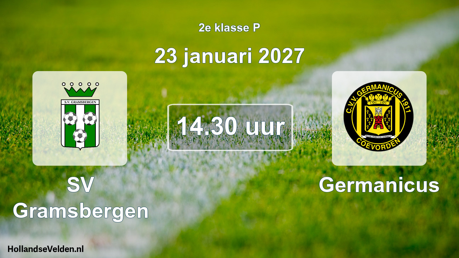 Geplande wedstrijd: SV Gramsbergen - Germanicus (23 januari 2027)