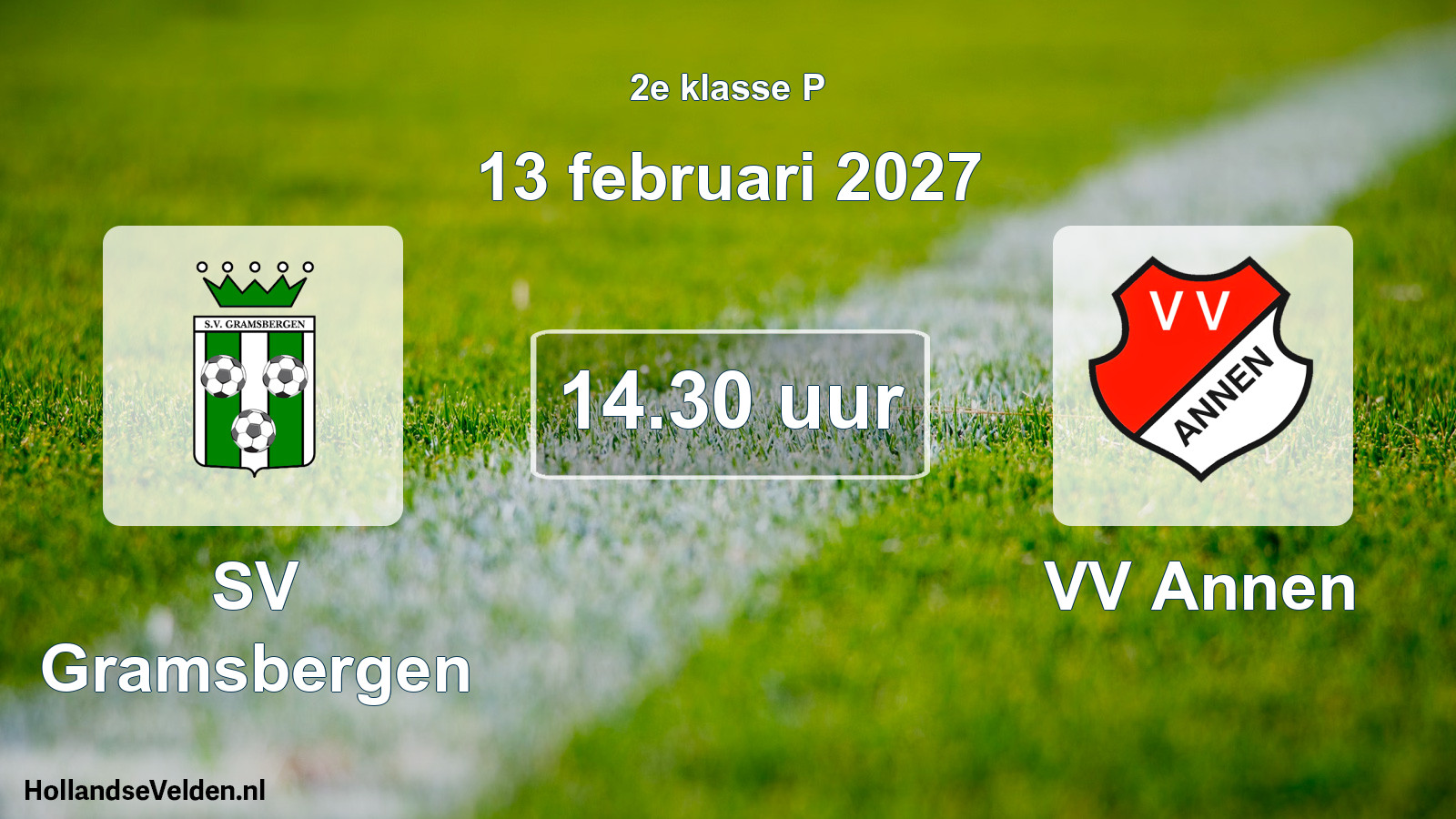 Geplande wedstrijd: SV Gramsbergen - VV Annen (13 februari 2027)