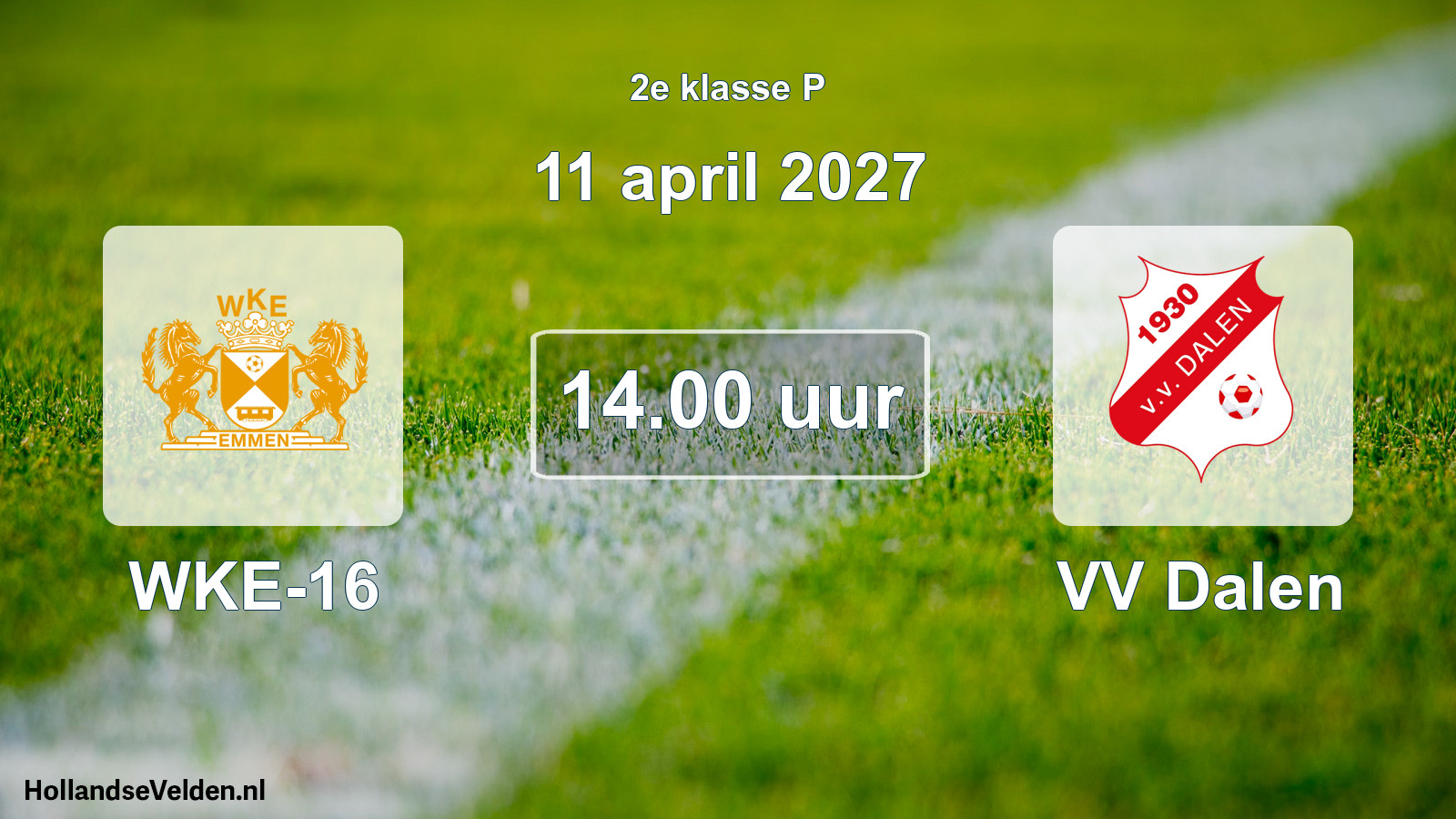 Geplande wedstrijd: WKE-16 - VV Dalen (11 april 2027)