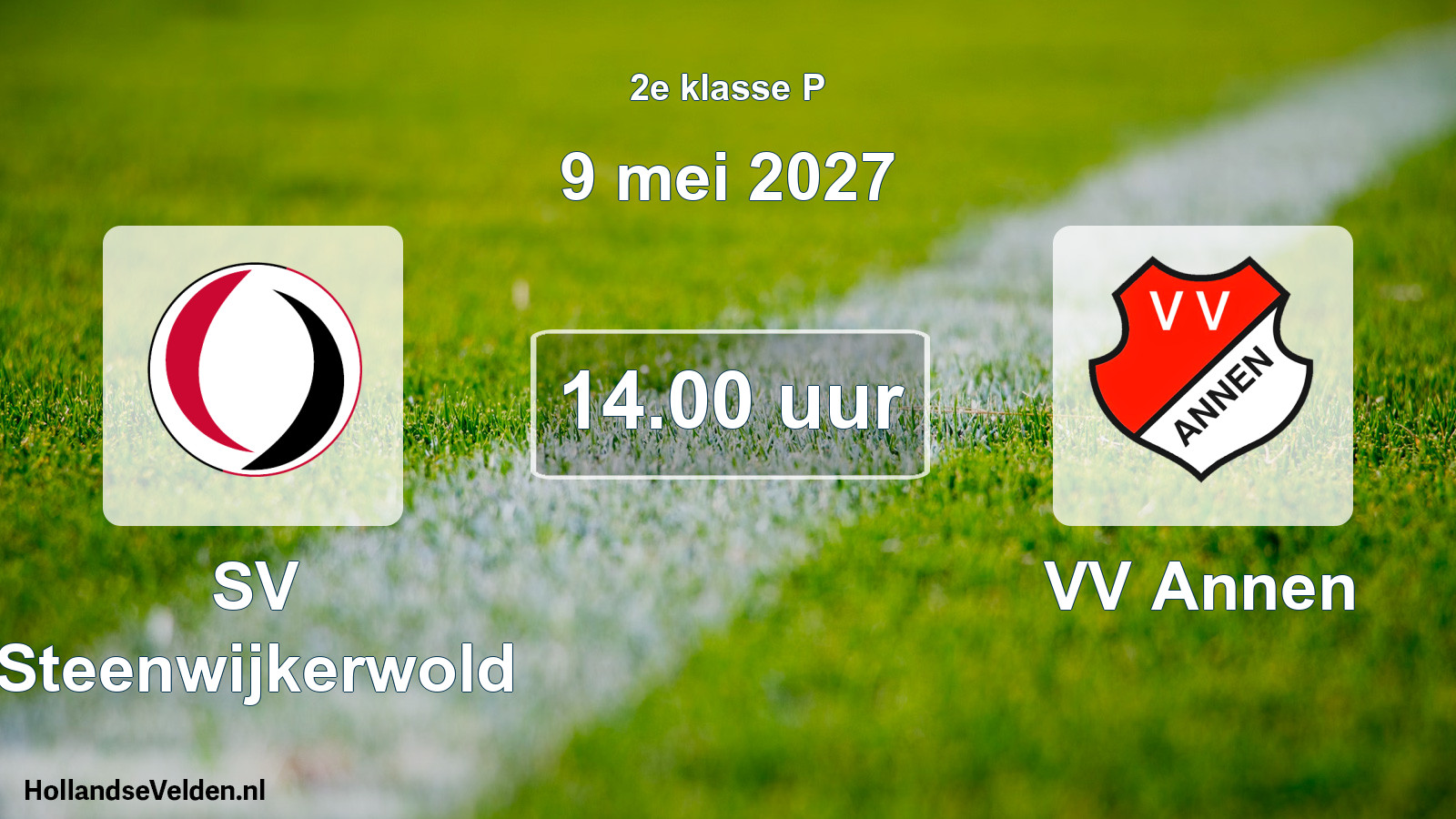 Geplande wedstrijd: SV Steenwijkerwold - VV Annen (9 mei 2027)
