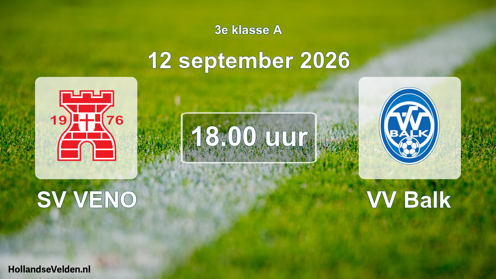 Geplande wedstrijd: SV VENO - VV Balk (12 september 2026)