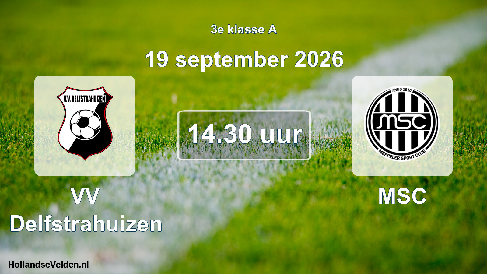 Geplande wedstrijd: VV Delfstrahuizen - MSC (19 september 2026)