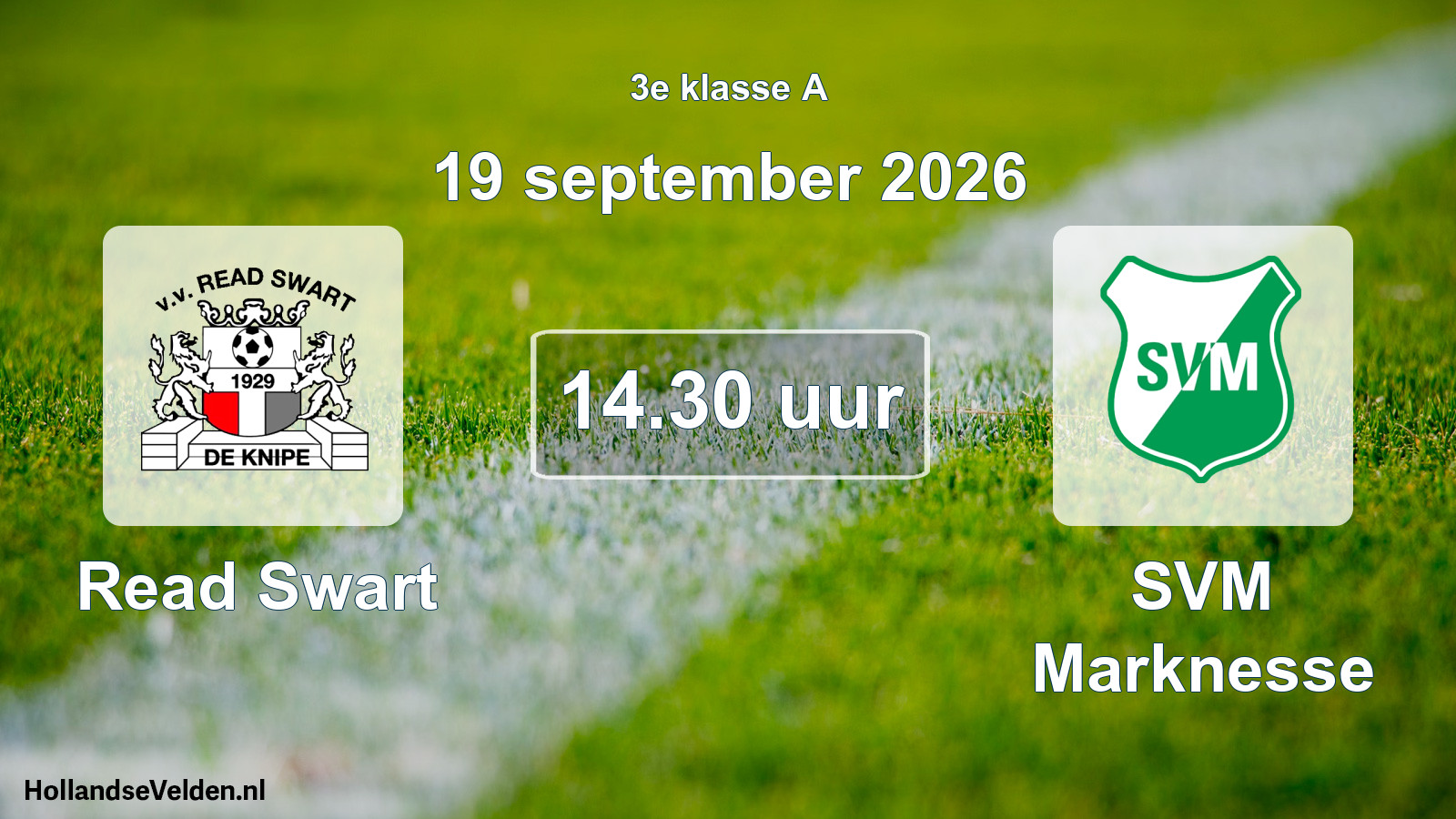 Geplande wedstrijd: Read Swart - SVM Marknesse (19 september 2026)
