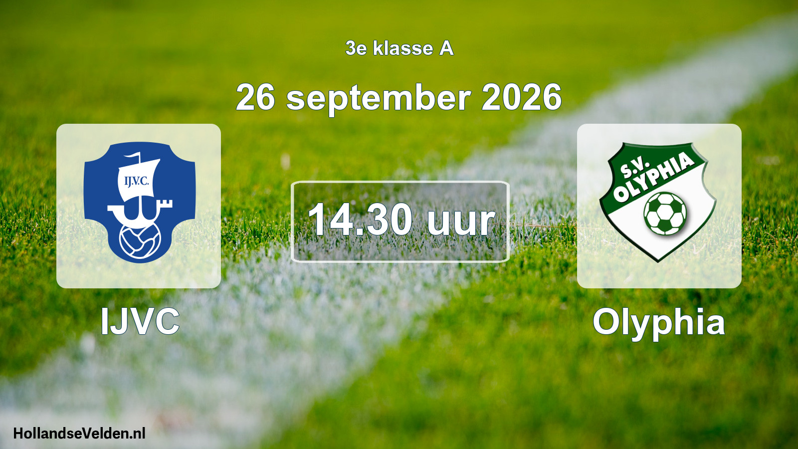 Geplande wedstrijd: IJVC - Olyphia (26 september 2026)