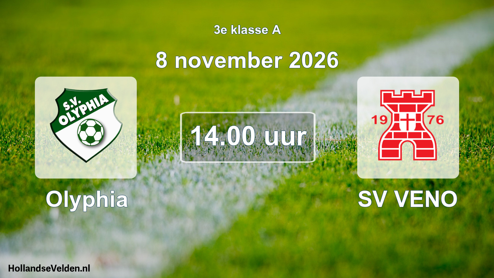 Geplande wedstrijd: Olyphia - SV VENO (8 november 2026)