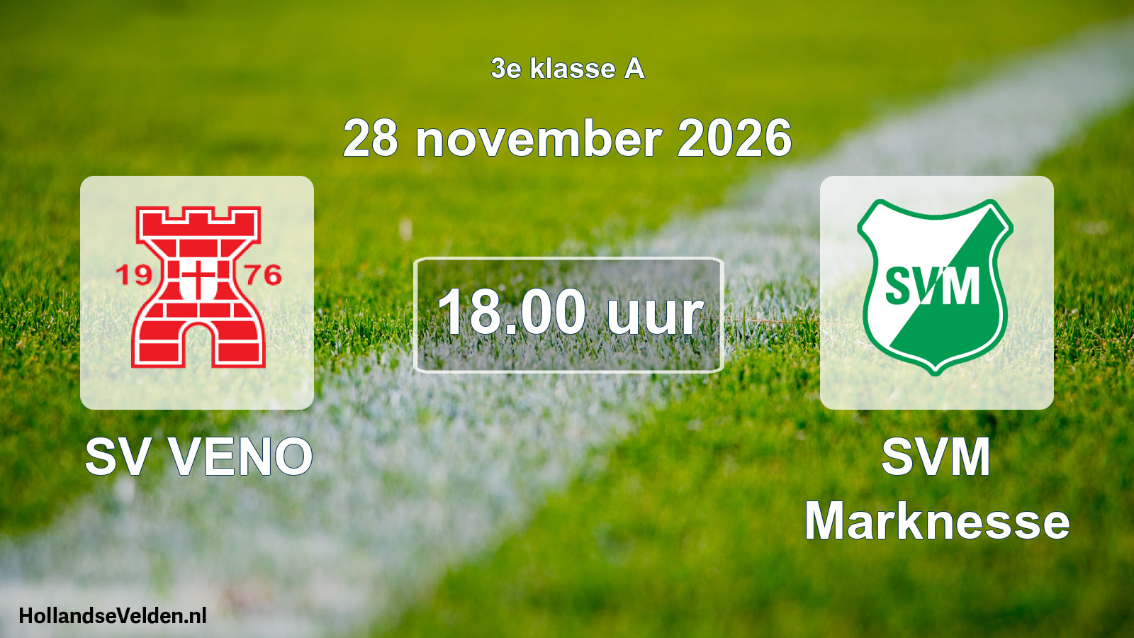 Geplande wedstrijd: SV VENO - SVM Marknesse (28 november 2026)