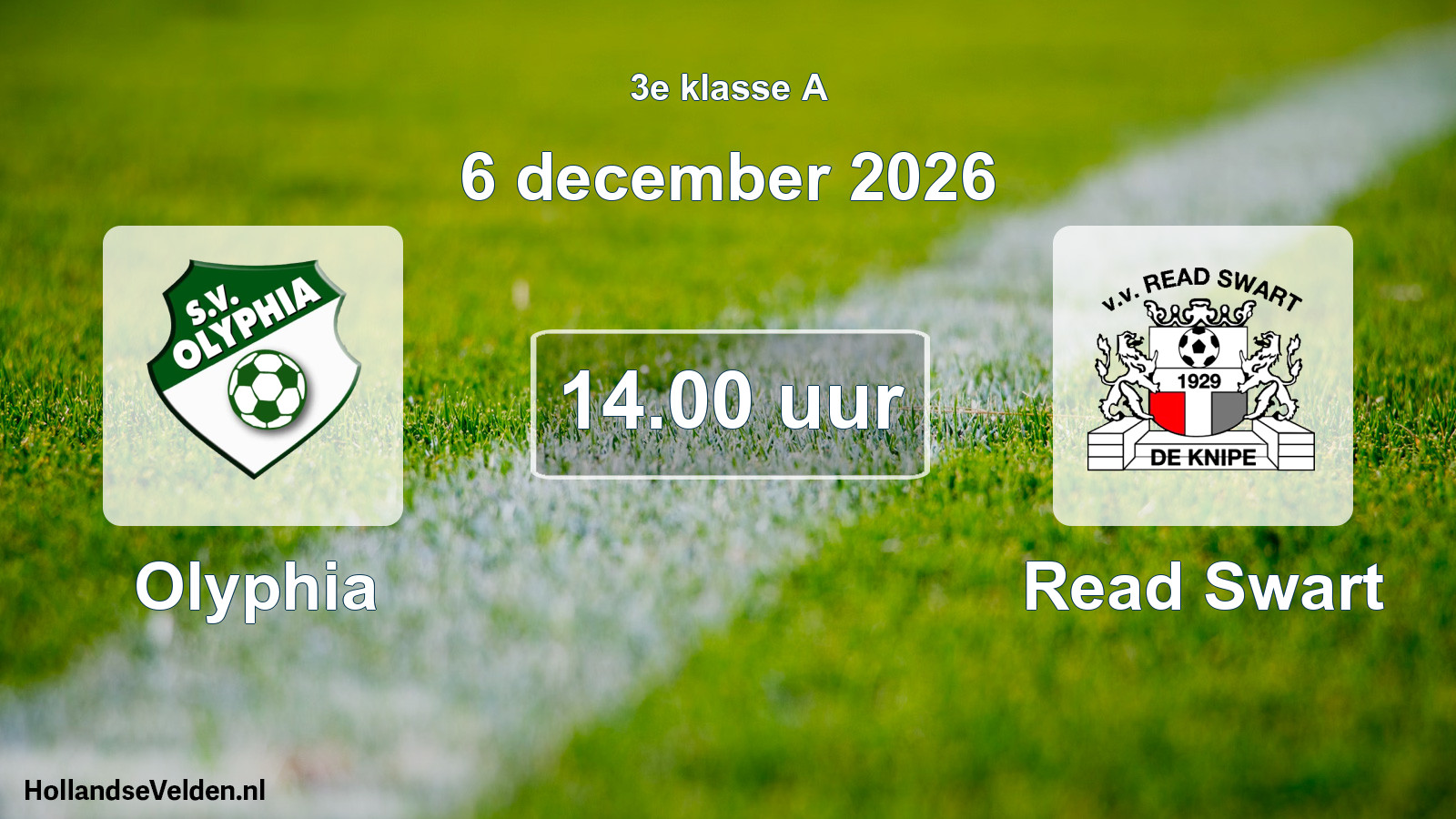 Geplande wedstrijd: Olyphia - Read Swart (6 december 2026)