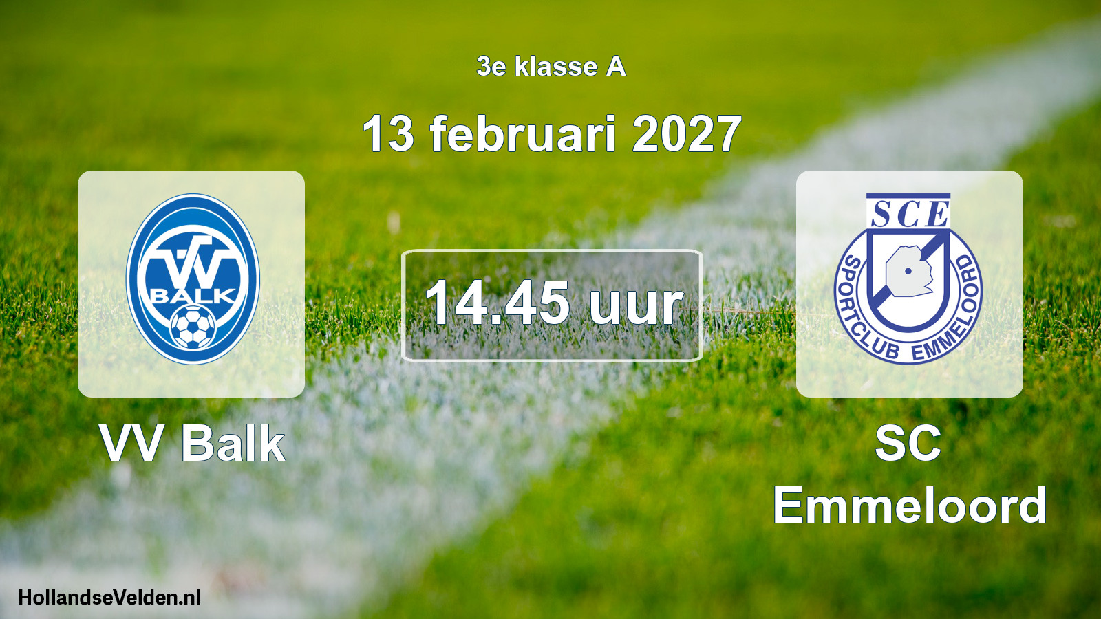 Geplande wedstrijd: VV Balk - SC Emmeloord (13 februari 2027)