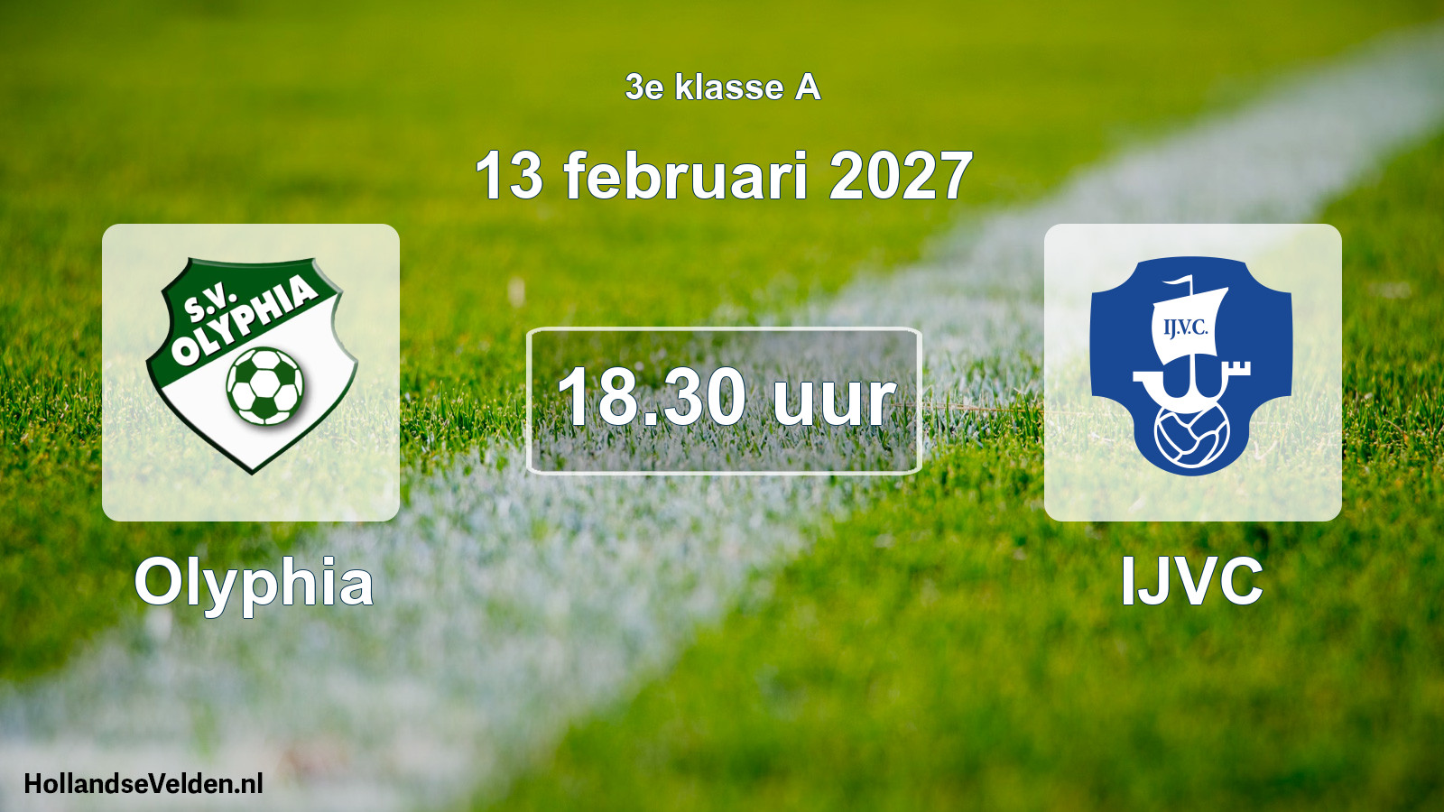 Geplande wedstrijd: Olyphia - IJVC (13 februari 2027)