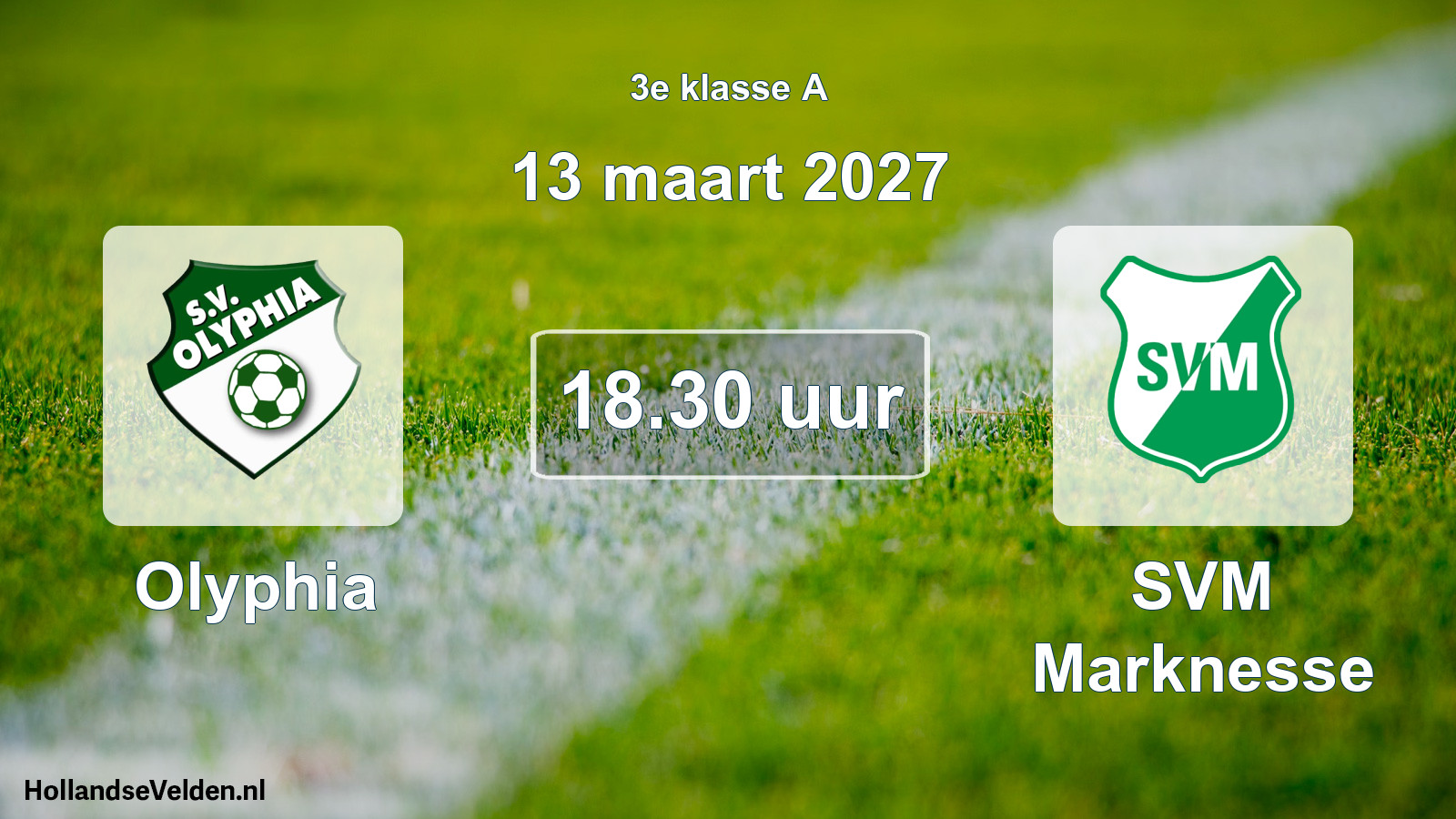 Geplande wedstrijd: Olyphia - SVM Marknesse (13 maart 2027)