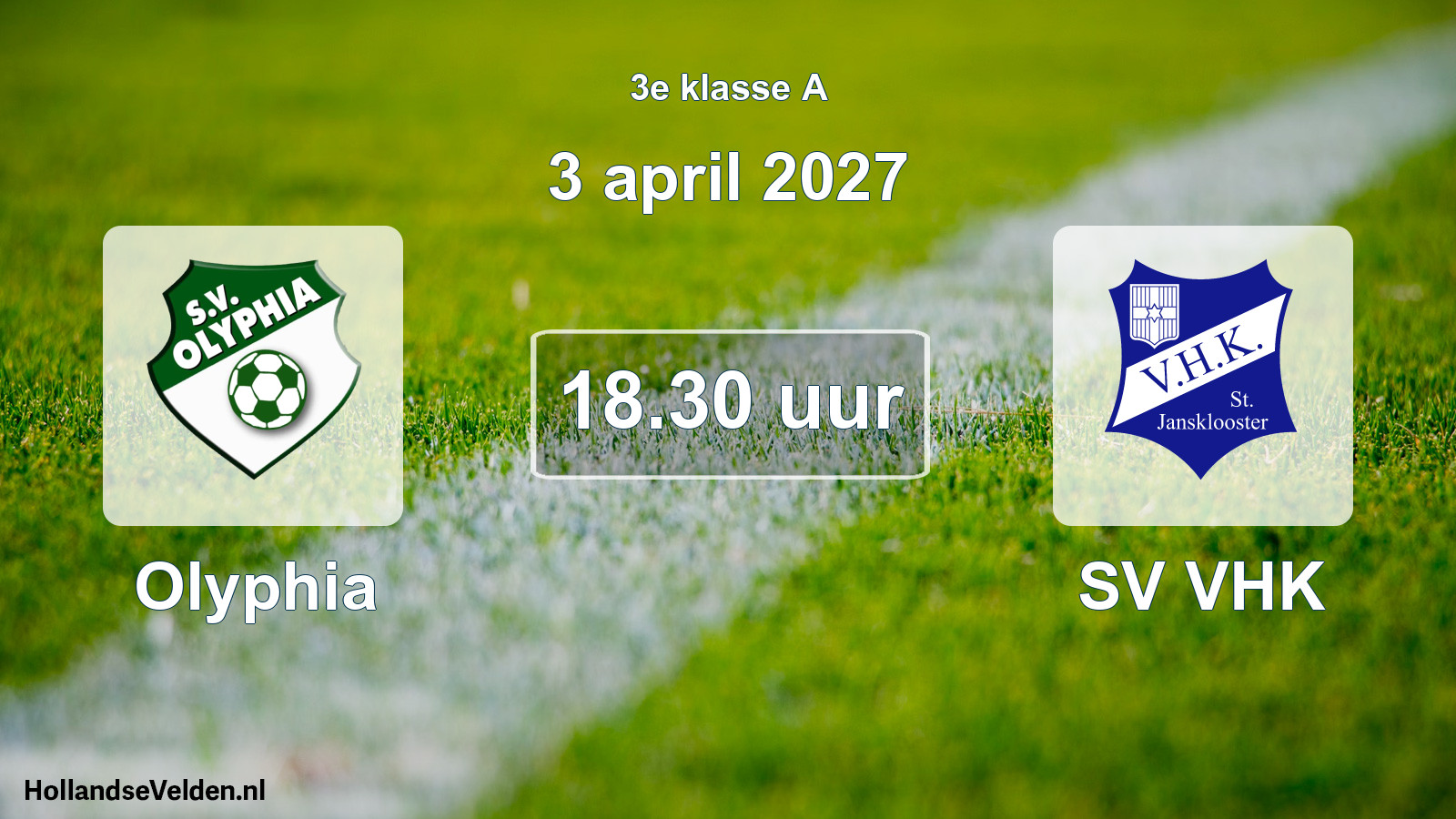 Geplande wedstrijd: Olyphia - SV VHK (3 april 2027)