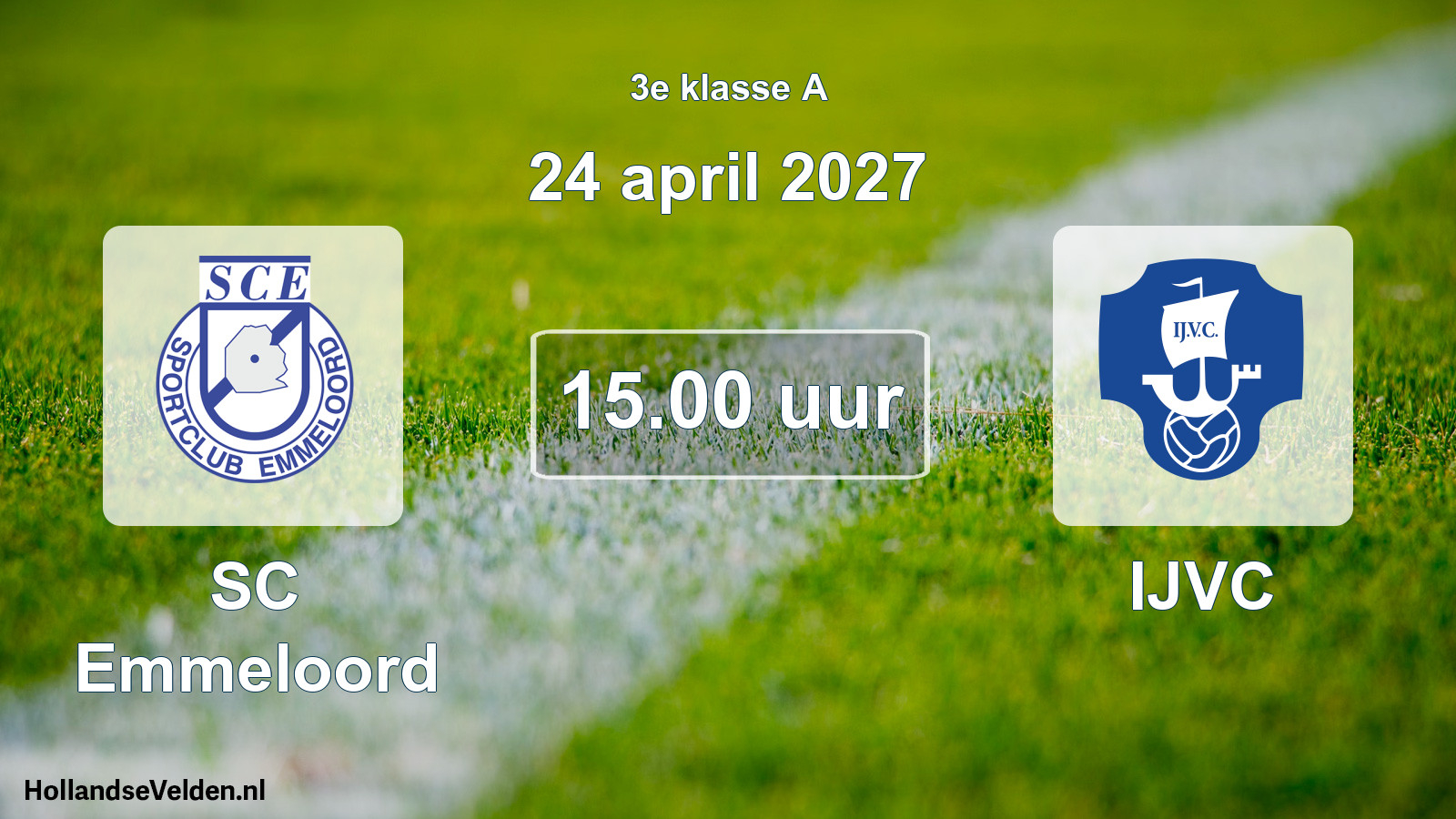 Geplande wedstrijd: SC Emmeloord - IJVC (24 april 2027)