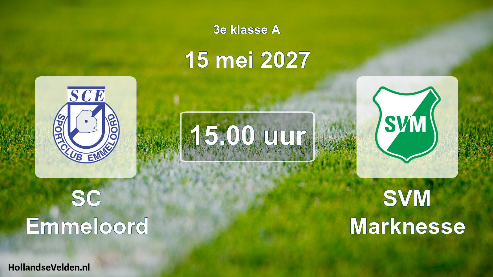 Geplande wedstrijd: SC Emmeloord - SVM Marknesse (15 mei 2027)