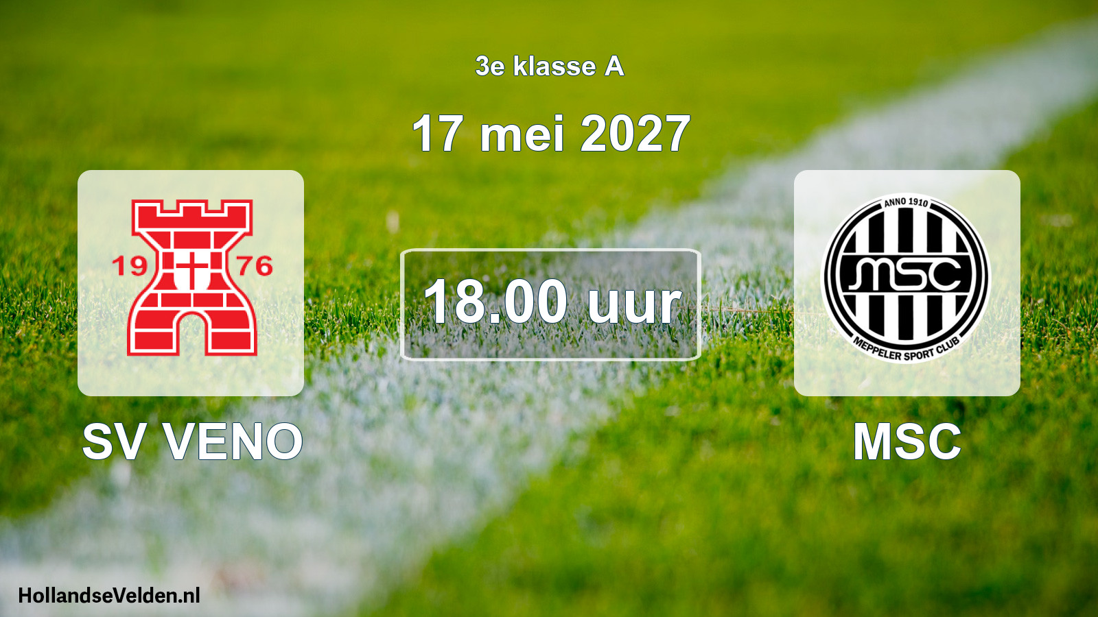 Geplande wedstrijd: SV VENO - MSC (17 mei 2027)