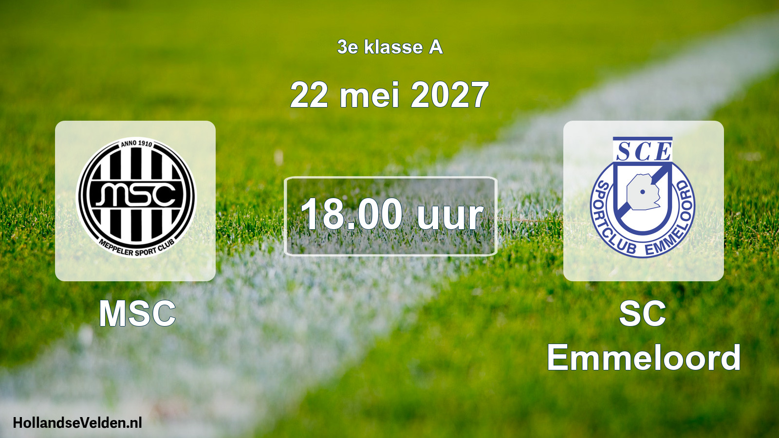 Geplande wedstrijd: MSC - SC Emmeloord (22 mei 2027)