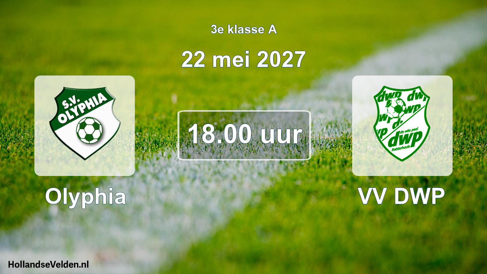 Geplande wedstrijd: Olyphia - VV DWP (22 mei 2027)