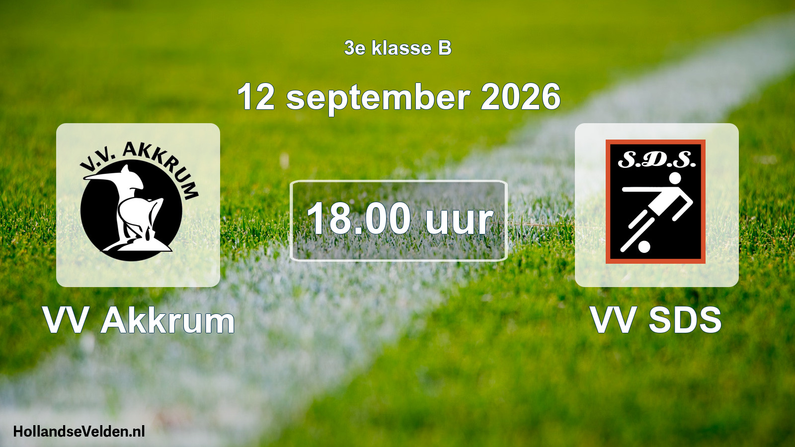 Geplande wedstrijd: VV Akkrum - VV SDS (12 september 2026)