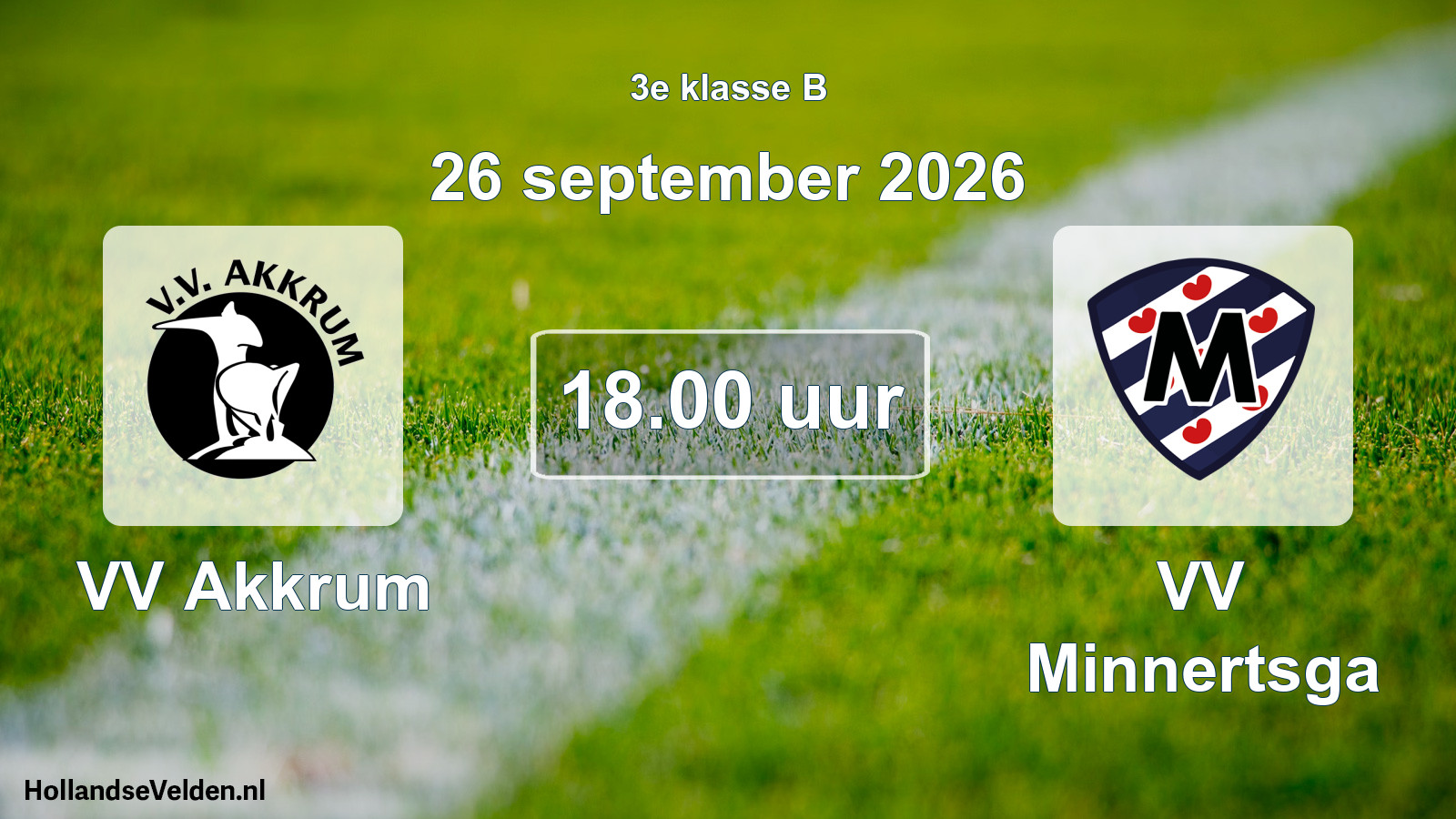 Geplande wedstrijd: VV Akkrum - VV Minnertsga (26 september 2026)