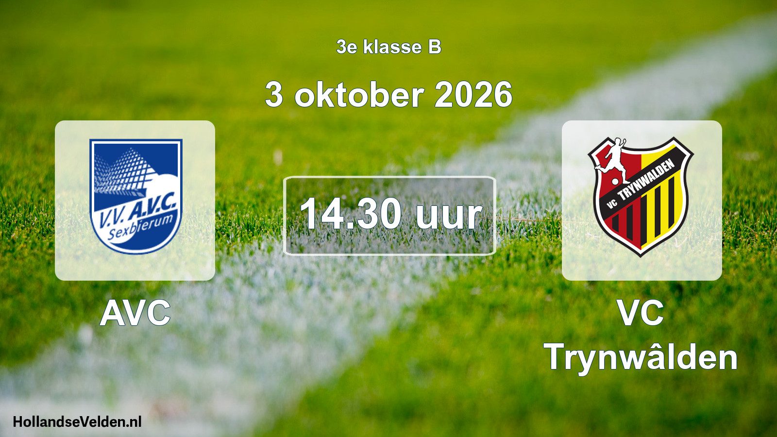 Geplande wedstrijd: AVC - VC Trynwâlden (3 oktober 2026)