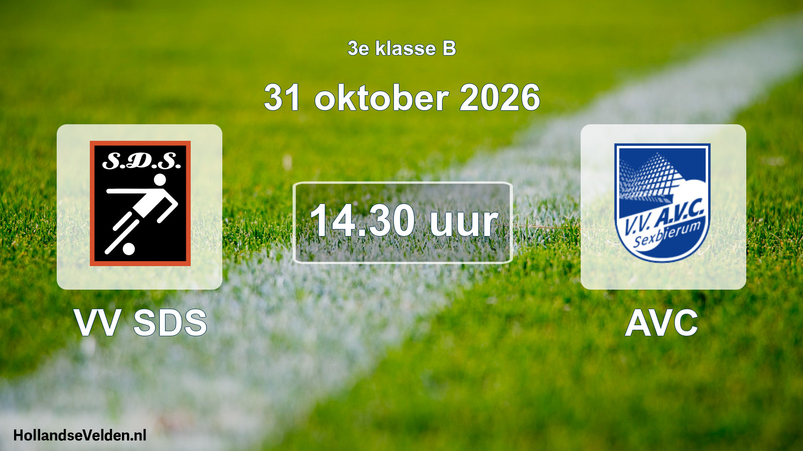 Scheduled Match: VV SDS - AVC (31 October 2026)
