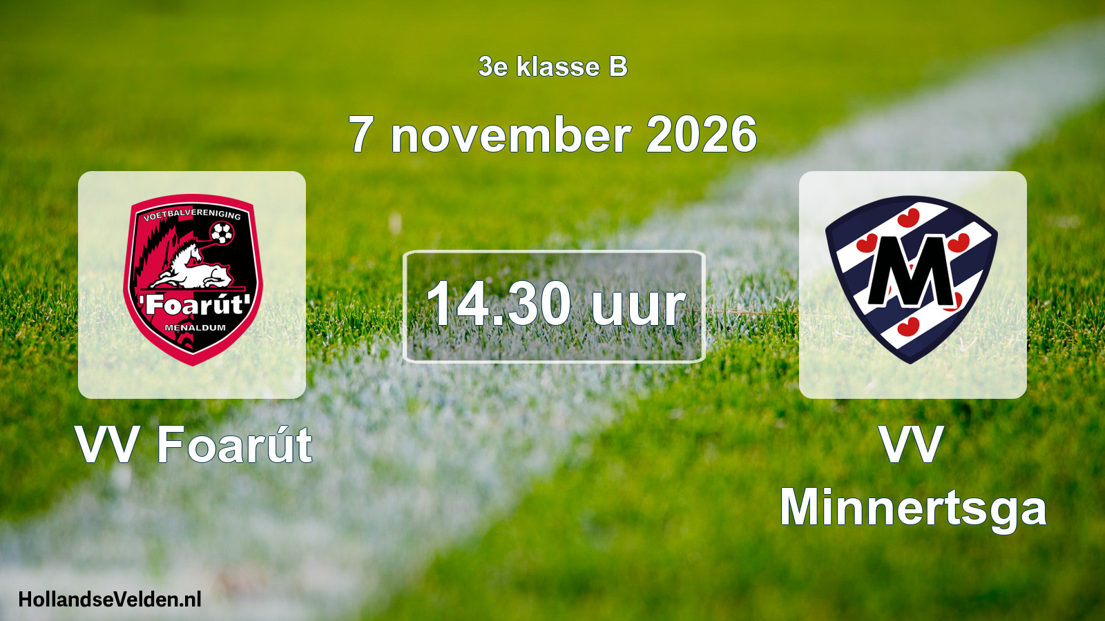 Geplande wedstrijd: VV Foarút - VV Minnertsga (7 november 2026)