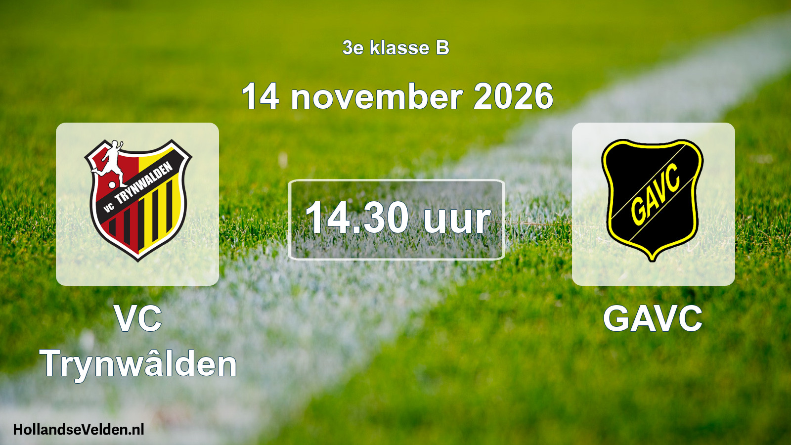 Geplande wedstrijd: VC Trynwâlden - GAVC (14 november 2026)