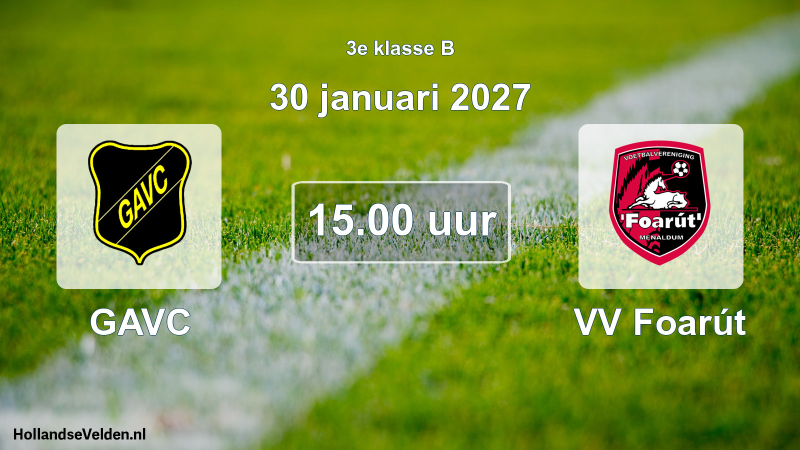 Geplande wedstrijd: GAVC - VV Foarút (30 januari 2027)