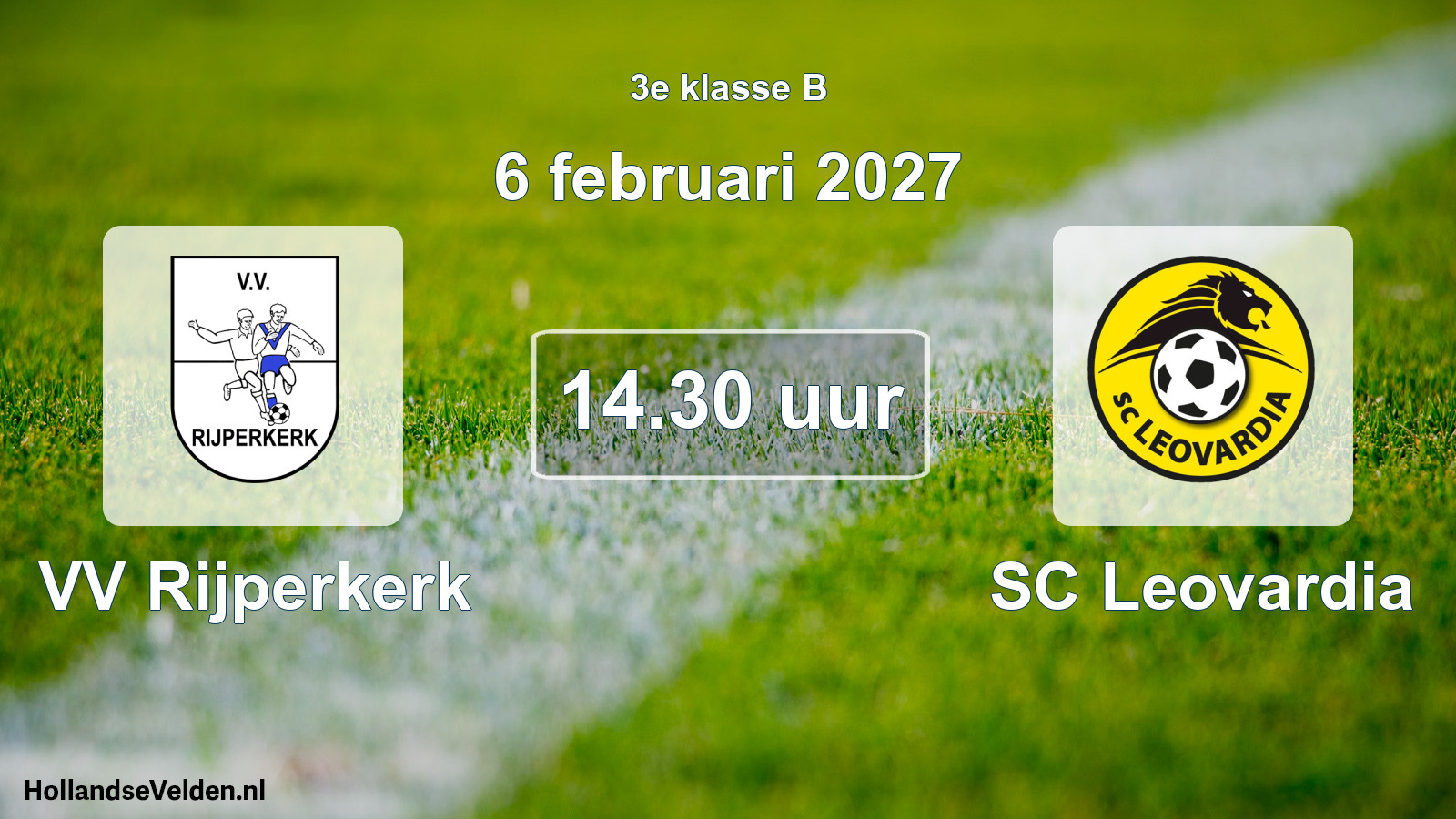 Scheduled Match: VV Rijperkerk - SC Leovardia (6 February 2027)