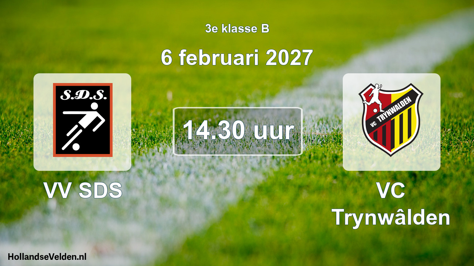 Geplande wedstrijd: VV SDS - VC Trynwâlden (6 februari 2027)