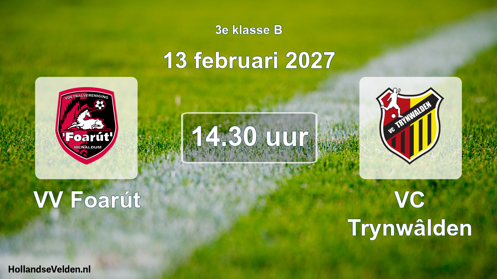 Geplande wedstrijd: VV Foarút - VC Trynwâlden (13 februari 2027)