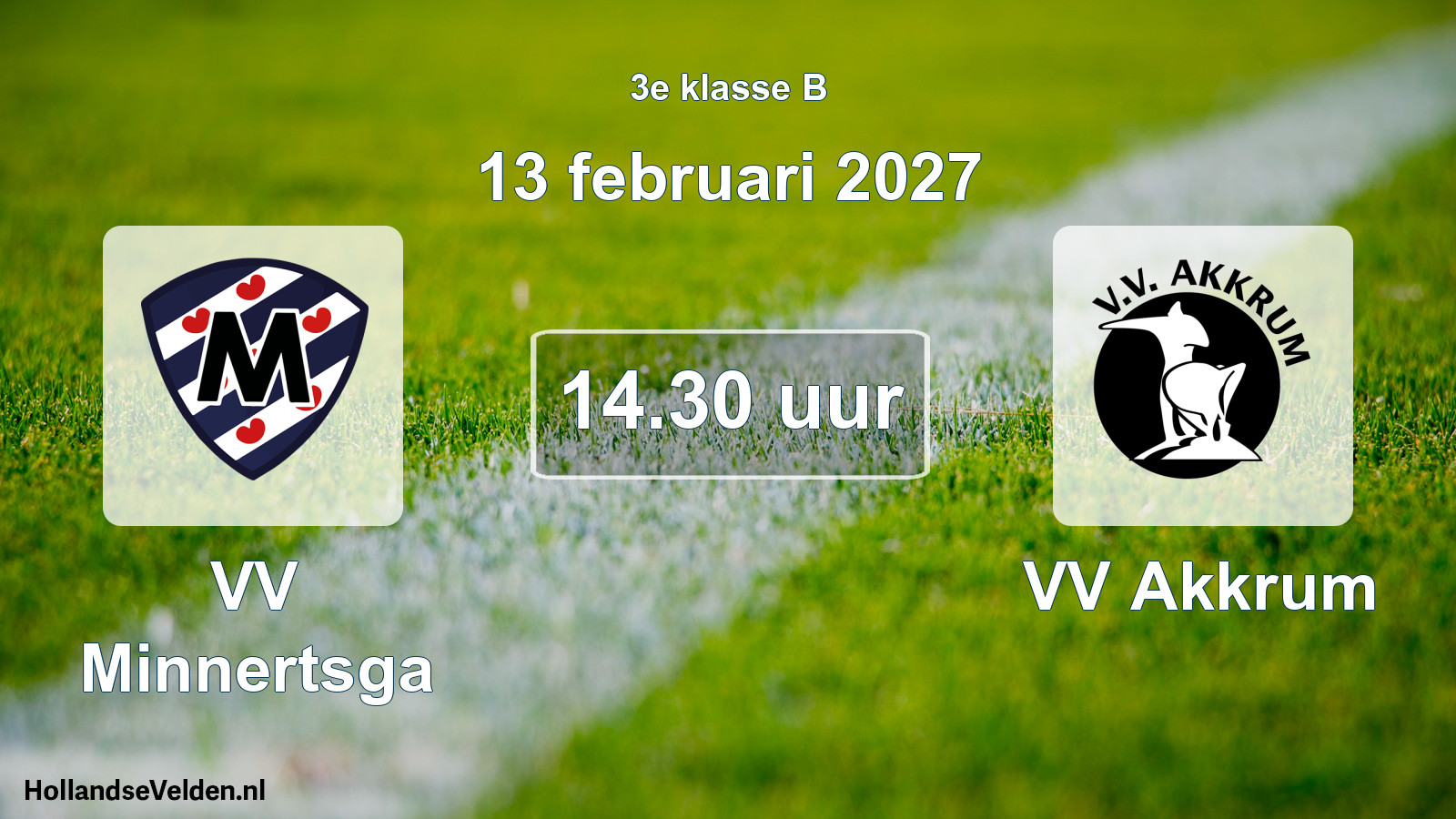 Scheduled Match: VV Minnertsga - VV Akkrum (13 February 2027)